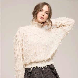 Moon River Long Sleeve High Neck Top